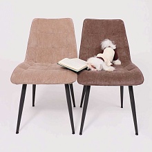 Кухонный стул AksHome Fred коричневый вельвет/черный 95592 5