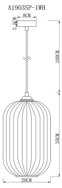 Подвесной светильник Arte Lamp Arwen A1903SP-1WH Фото № 2