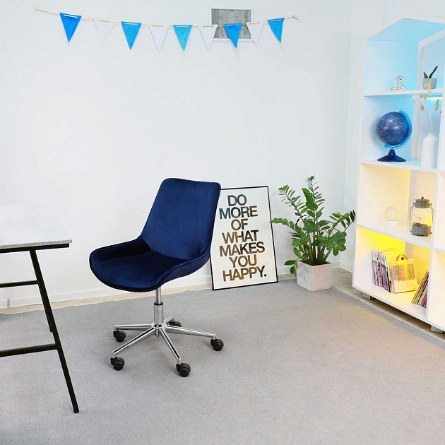 Поворотное кресло AksHome Lumier сапфировый, велюр 79742 Фото № 13