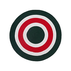 Ковер Tkano из хлопка Target темно-зеленого цвета из коллекции Ethnic, Ø90 см TK22-DR0027