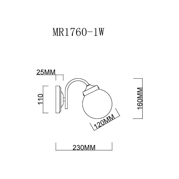 Бра MyFar Easy MR1760-1W изображение 2 Бра MyFar Easy MR1760-1W Фото № 2