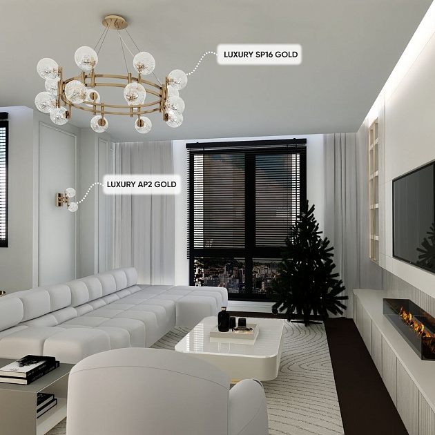 Подвесная люстра Crystal Lux Luxury SP16 Gold Фото № 4