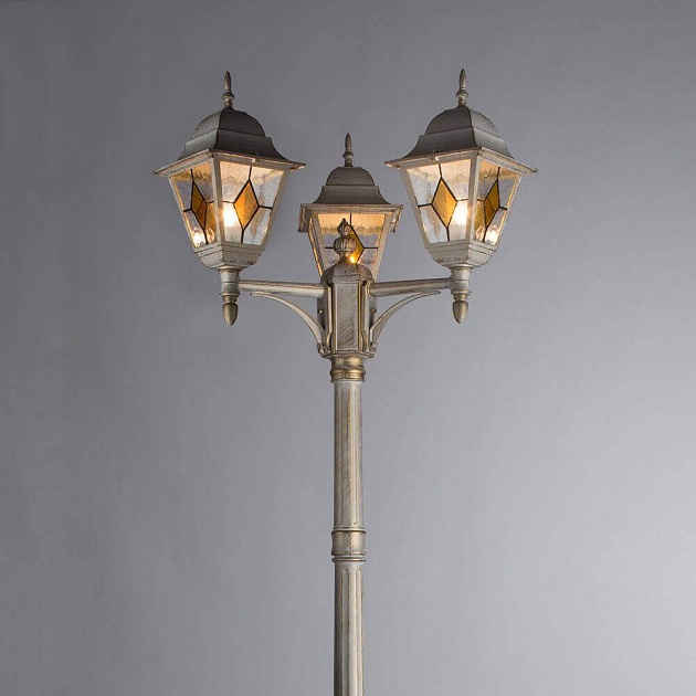 Садово-парковый светильник Arte Lamp Berlin A1017PA-3WG изображение 4 Садово-парковый светильник Arte Lamp Berlin A1017PA-3WG Фото № 4