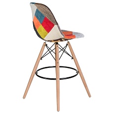 Стул барный DOBRIN DSW BAR (ножки светлый бук, цвет сиденья мозаика) 638GPP-LMZL DSW BAR 2