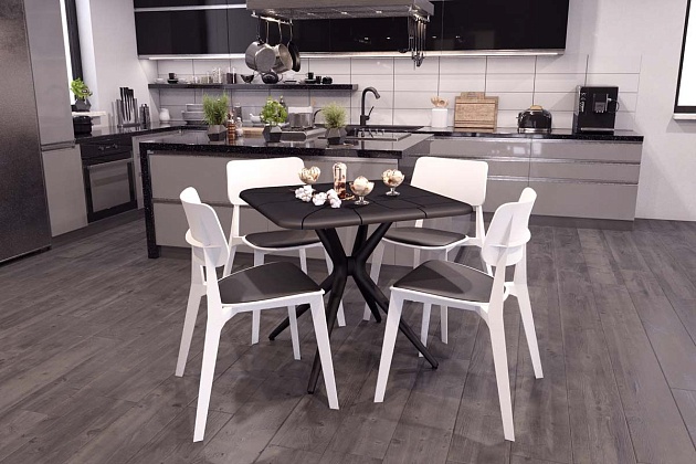 Обеденная группа Sheffilton SHT-DS194 черный/белый/черный 8191133801 Фото № 8