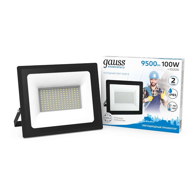 Прожектор светодиодный Gauss 100W 613100100 Фото № 7