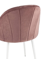 Кухонный стул Stool Group Логан велюр пыльно розовый белые ножки AV 413-B15-02 5