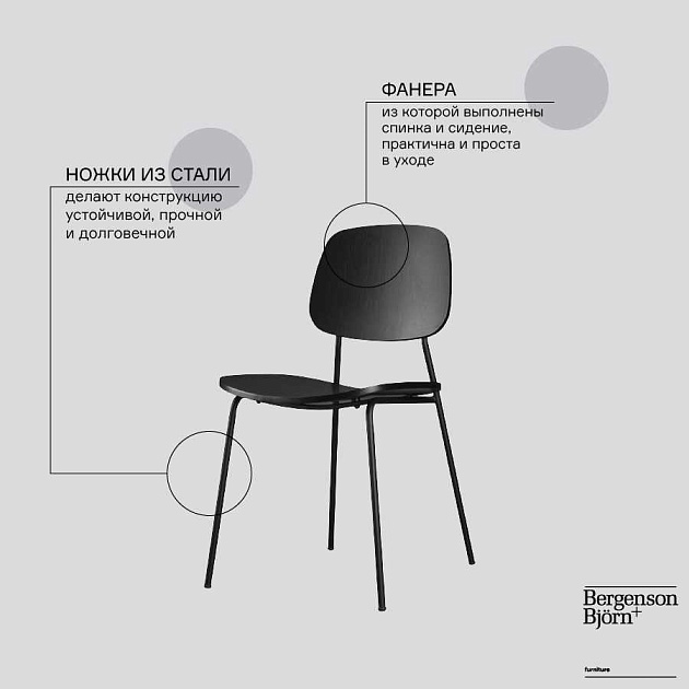 Кухонный стул Bergenson Bjorn Tilla FH-TL-CH-ST-BLK Фото № 3