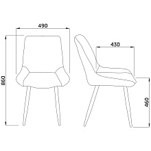 Кухонный стул AksHome Nika светло-серый, велюр 72320 1