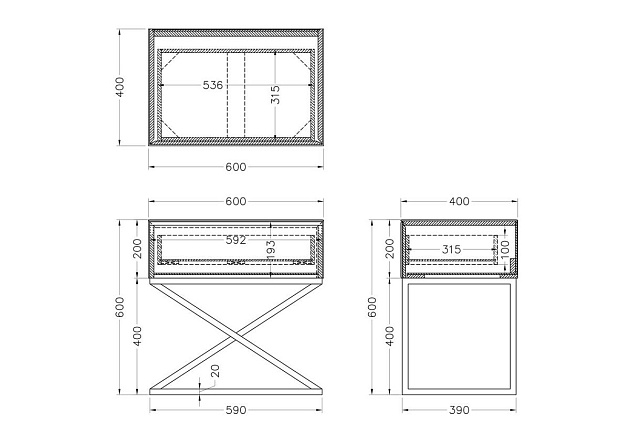 Прикроватная тумба Garda Decor KFG090 Фото № 2