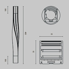 Профиль радиусный Maytoni ALM-3535R-B-TL-90°-0.4M 4