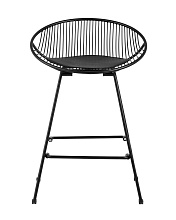 Полубарный стул Stool Group UFO черный с черной подушкой UFO-24A-P11 BL/BL 2