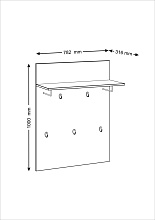 Настенная вешалка Шведский Стандарт Сириус 78х100 2.02.11.260.1 2