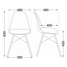 Кухонный стул AksHome Kord серый, пластик 58451 1