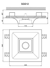 Встраиваемый светильник Artpole SGS12 2
