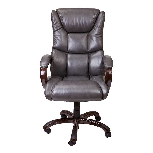 Кресло руководителя AksHome Boss серый, экокожа 48359 Фото № 1