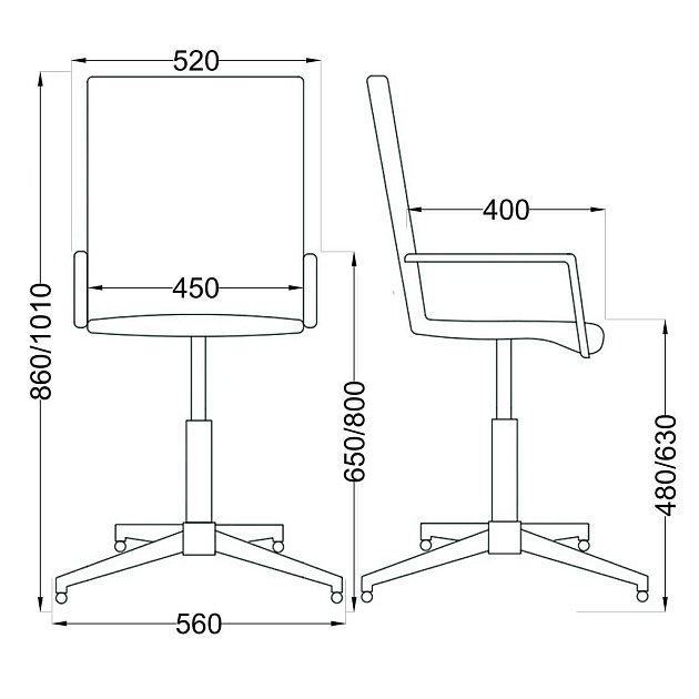 Поворотное кресло AksHome Rosio серый, экокожа 67331 Фото № 2
