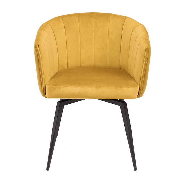 Поворотное кресло AksHome Melon карри, велюр 79678 Фото № 3