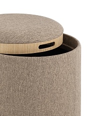 Пуф с ящиком Stool Group Хюгге S рогожка бежевая 19B260LS BY1701-3 2