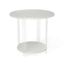 Кофейный стол Sheffilton SHT-CT32-1 белый муар/бетон лофт 6017387201