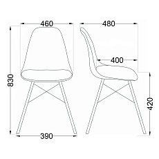 Кухонный стул AksHome Kord чёрный, пластик 38927 1