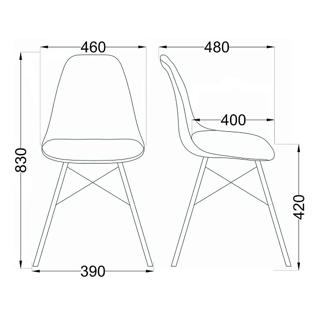 Кухонный стул AksHome Kord чёрный, пластик 38927 Фото № 2