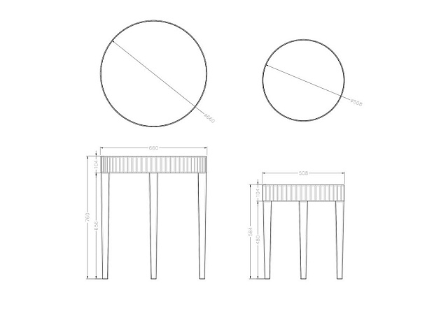 Журнальный стол Garda Decor (2шт) KF-13163 изображение 2 Журнальный стол Garda Decor (2шт) KF-13163 Фото № 2