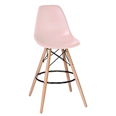 Стул барный DOBRIN DSW BAR (ножки светлый бук, цвет сиденья светло-розовый (PK-02)) 638GPP-LMZL DSW BAR