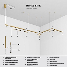 Подвесной комплект Elektrostandard Brass Line 85009/00 a069703 2