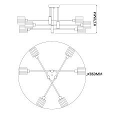 Потолочная люстра Escada Reflex 1140/6P 1