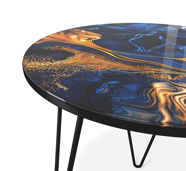 Журнальный стол Sheffilton SHT-CT27 синий сапфир/черный муар 4007482114 Фото № 3