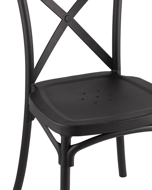 Кухонный стул Stool Group Кроссбэк пластиковый черный Y030 black изображение 2 Кухонный стул Stool Group Кроссбэк пластиковый черный Y030 black Фото № 2