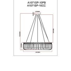 Подвесной светильник Arte Lamp Mayotte A1071SP-10PB 1