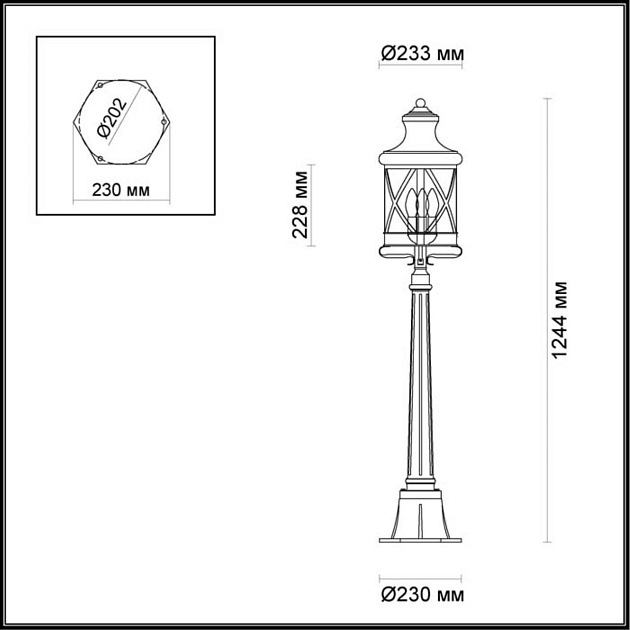 Уличный светильник Odeon Light Nature Sation 4045/3F Фото № 5