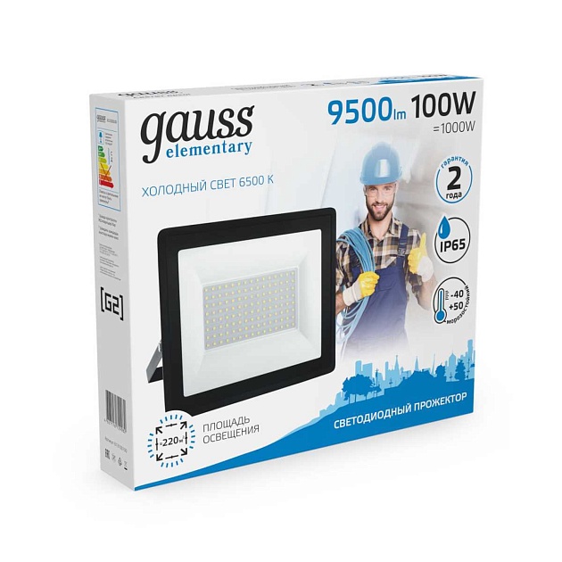Прожектор светодиодный Gauss 100W 613100100 Фото № 3