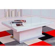 Стол-трансформер Levmar Space стекло V15/S95 белый/ сатинированная сталь 3762292501