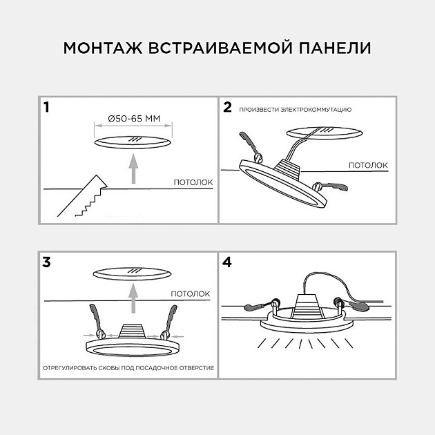 Встраиваемая светодиодная панель OGM LP-03 Фото № 2