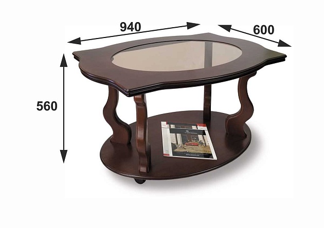 Журнальный стол Мебелик Берже 3 001861 изображение 3 Журнальный стол Мебелик Берже 3 001861 Фото № 3