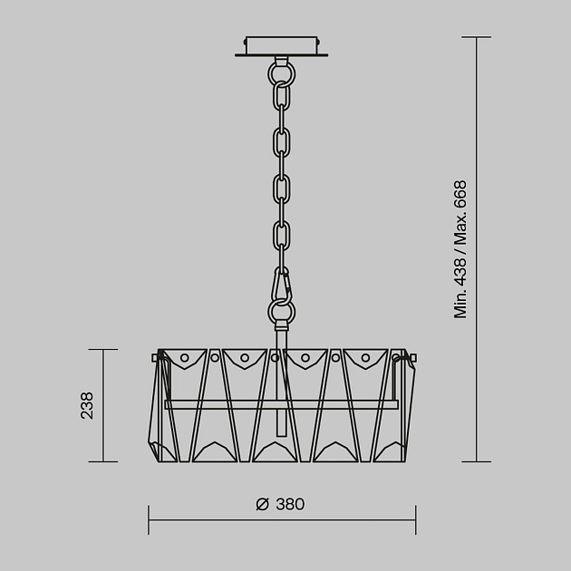 Подвесной светильник Maytoni Puntes MOD043PL-04G Фото № 3