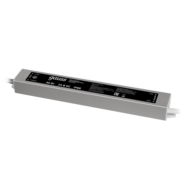 Блок питания Gauss 30W 24V IP66 202022030 изображение 1 Блок питания Gauss 30W 24V IP66 202022030 Фото № 1