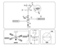 Потолочная люстра Ambrella Light High Light Modern LH55161 1