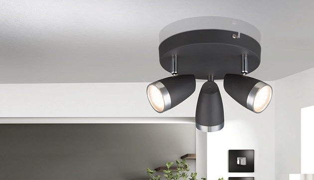 Светодиодный спот Globo Nero 56110-3 изображение 2 Светодиодный спот Globo Nero 56110-3 Фото № 2