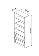 Стеллаж Шведский Стандарт Сириус 78х190 с 2 ящиками 2.02.07.110.3 2