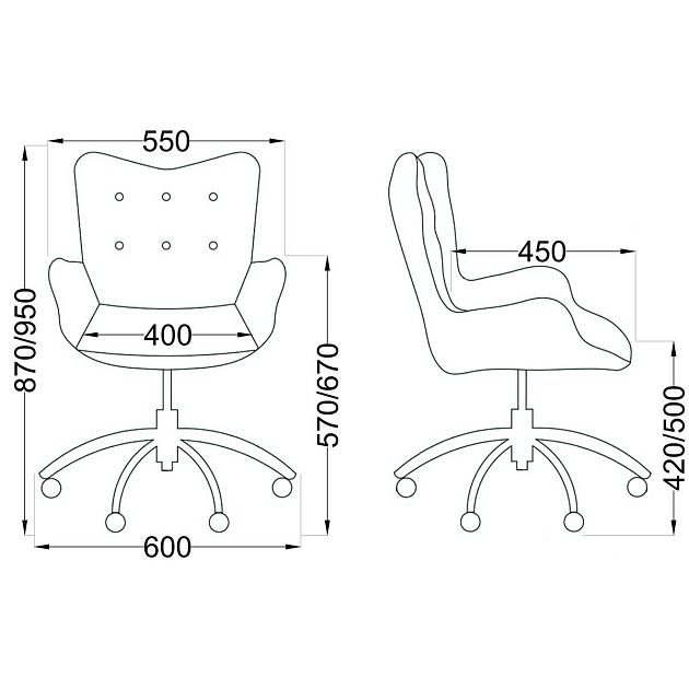 Поворотное кресло AksHome Bella мятный, велюр 64731 Фото № 2