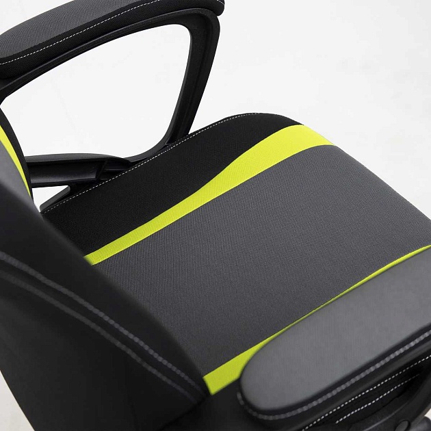 Игровое кресло AksHome Flaviy черный/серый/салатовый, ткань 86377 изображение 6 Игровое кресло AksHome Flaviy черный/серый/салатовый, ткань 86377 Фото № 6