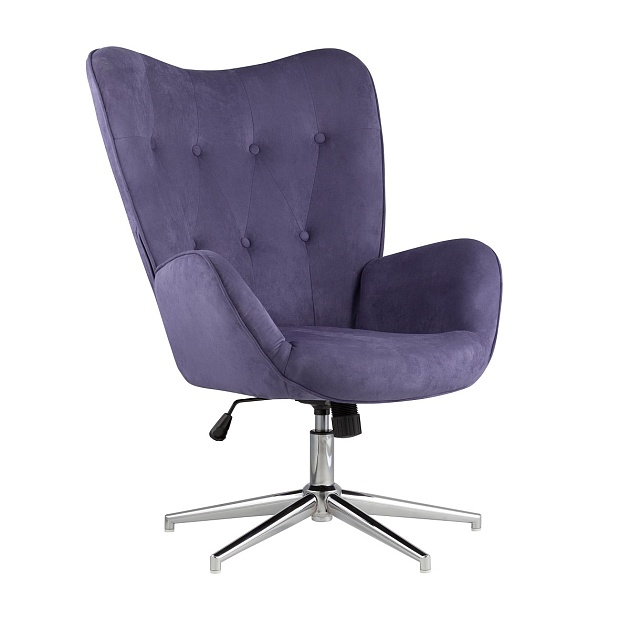 Поворотное кресло Stool Group Филадельфия регулируемое замша синий FUCHS HY-82 изображение 1 Поворотное кресло Stool Group Филадельфия регулируемое замша синий FUCHS HY-82 Фото № 1