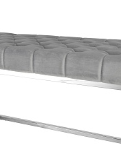 Банкетка Stool Group ИНСИГНИЯ вельвет серый сталь серебро BENCH-011-GR 2