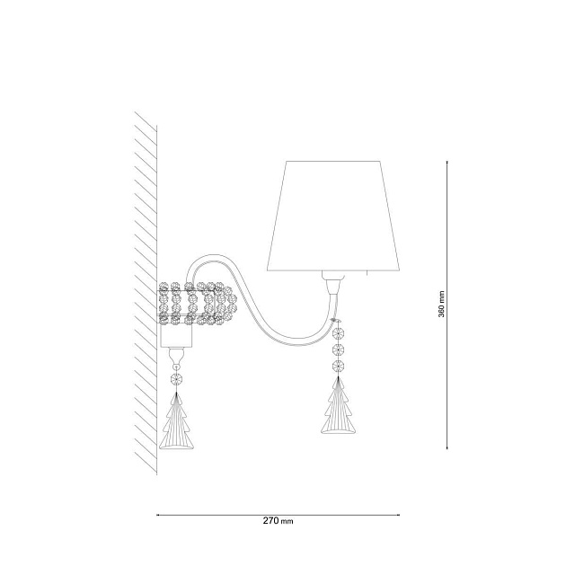 Бра Lucia Tucci Pelle Bianca W119.2 Фото № 2