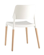 Кухонный стул Stool Group BISTRO белый с деревян. Ножками 8086 WHITE 4