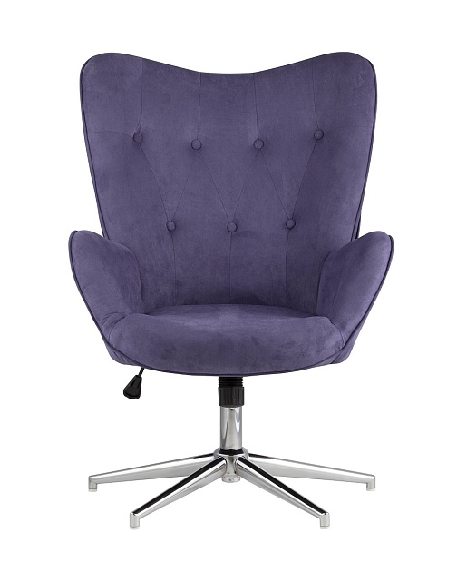 Поворотное кресло Stool Group Филадельфия регулируемое замша синий FUCHS HY-82 изображение 2 Поворотное кресло Stool Group Филадельфия регулируемое замша синий FUCHS HY-82 Фото № 2